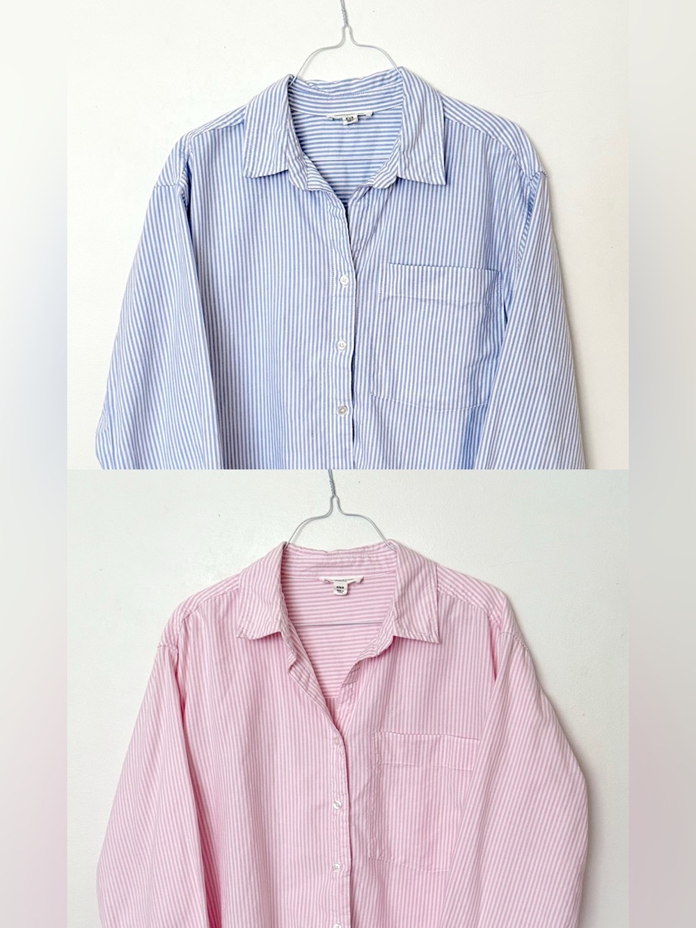 beachlunchlounge bundle Striped Boyfriend oversized Button-Up Shirt 100% Cotton